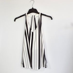 NWT Rickis white and black stripe top, Medium